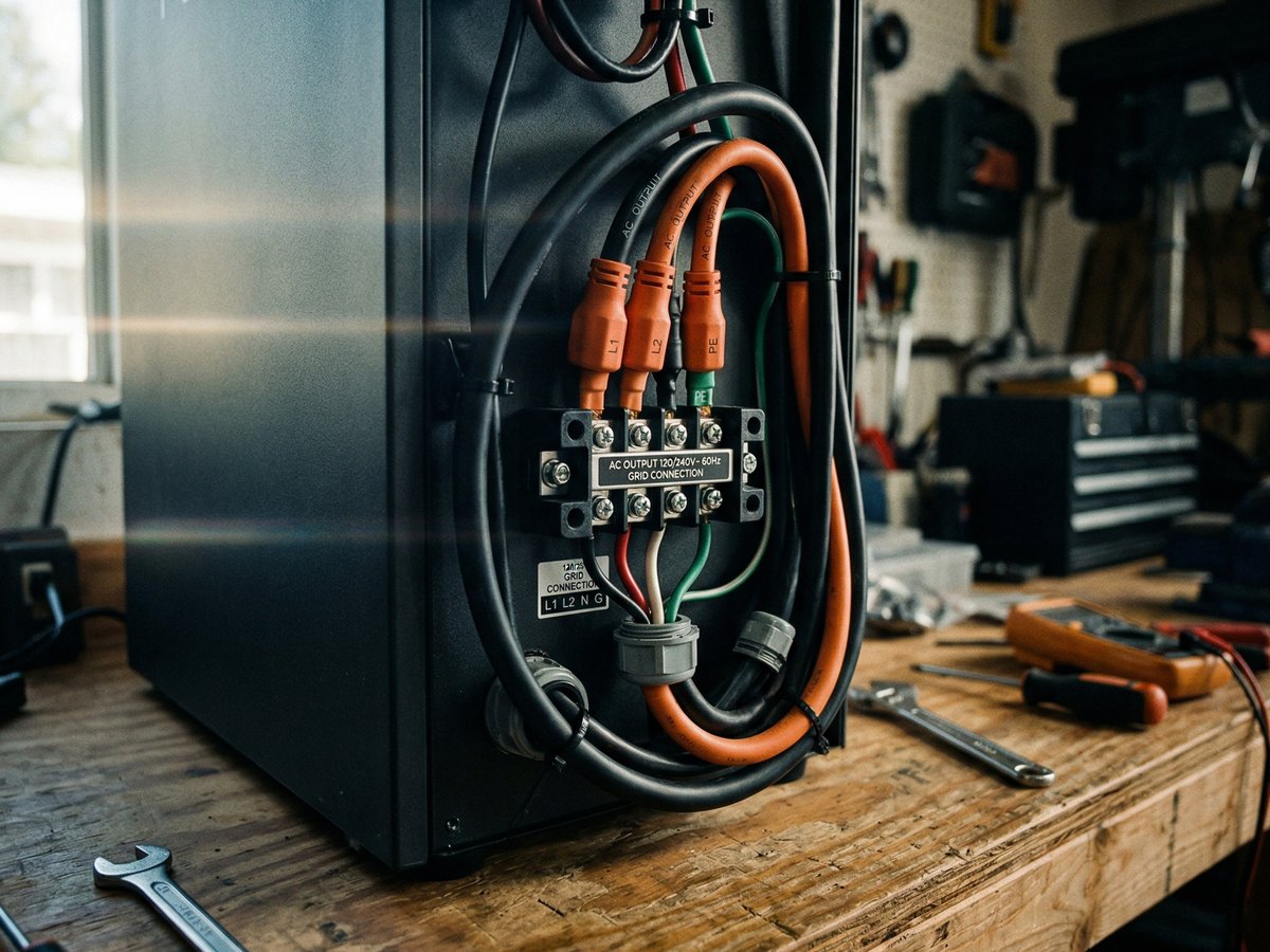 Marstek Venus E 3.0 Installations-Detail mit AC-Anschluss